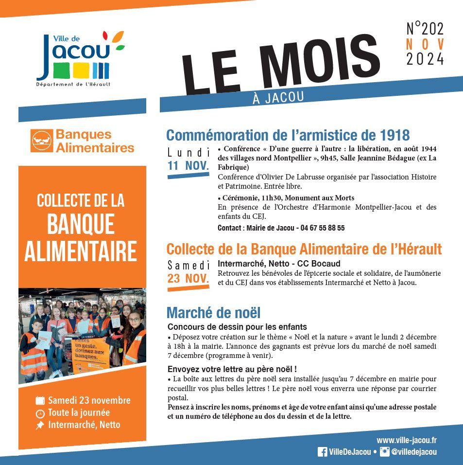 Le Mois à Jacou - novembre 2024