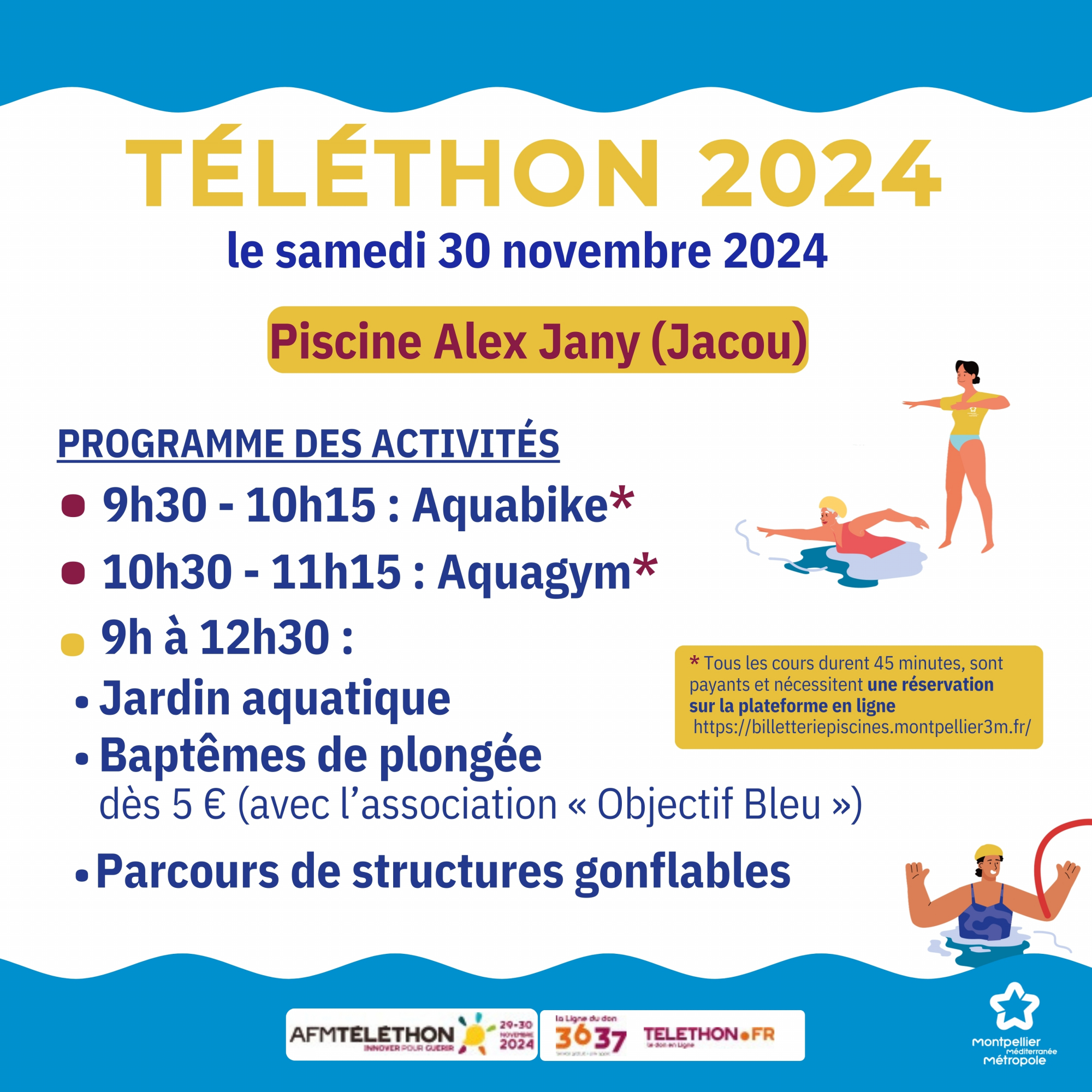 Animations à la piscine dans le cadre du Téléthon