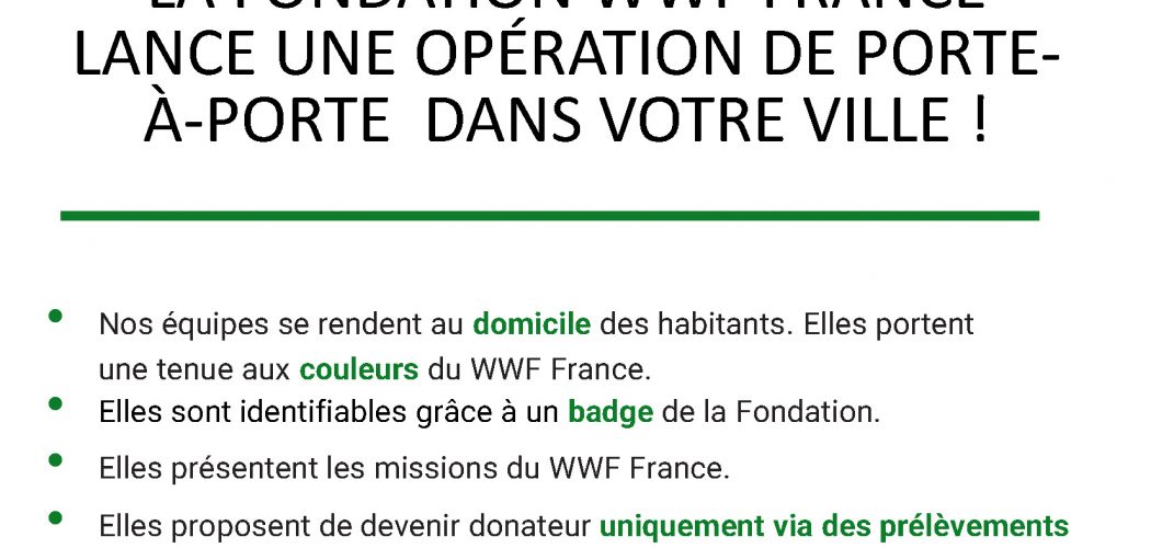 Collecte WWF en cours sur la commune