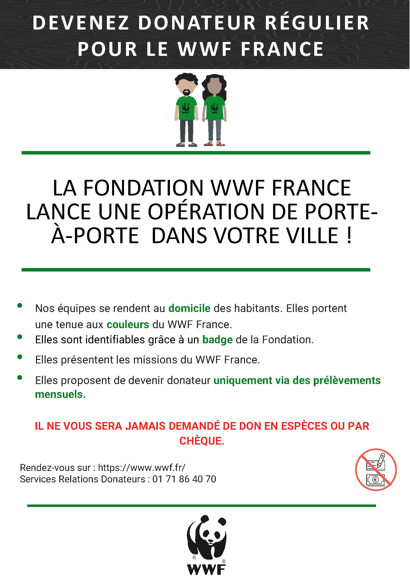 Collecte WWF en cours sur la commune