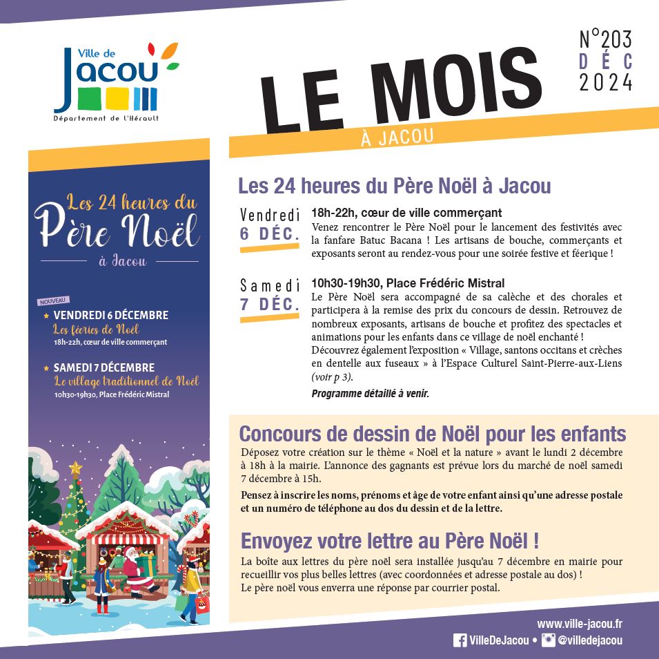 Mois à Jacou - Décembre 2024