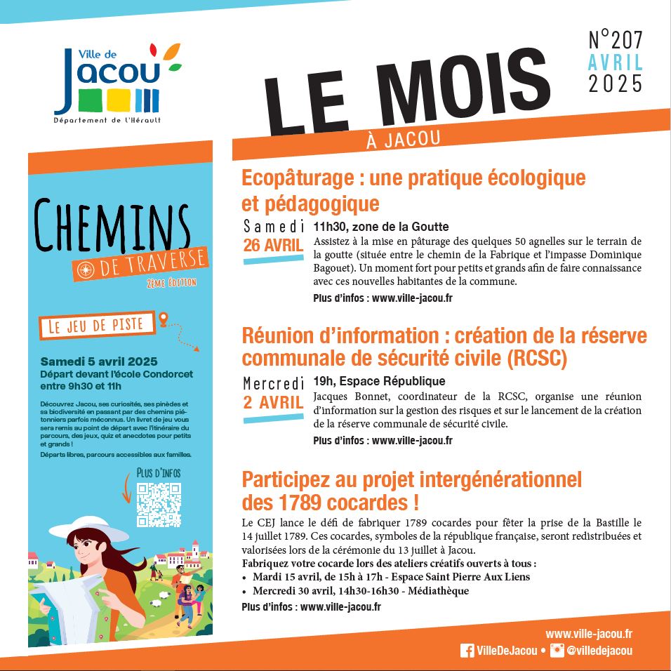 Le Mois à Jacou - avril 2025